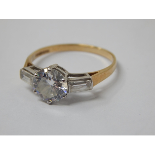 191 - 9ct Gold Trilogy Ring: Size P: Gross weight 2.30g