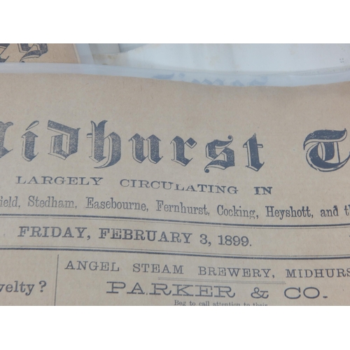 459 - George III/Queen Victoria Newspapers: The Times, The Midhurst Times, The Surrey Advertiser etc