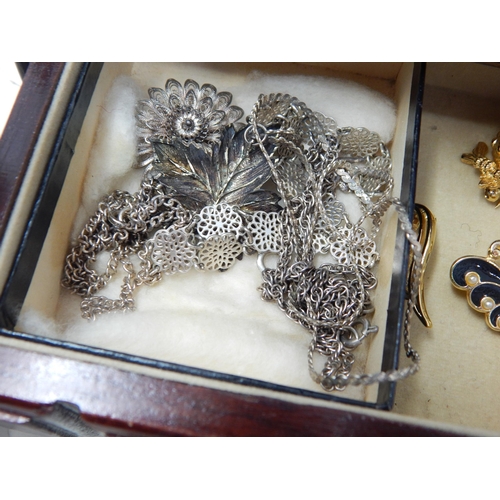 222 - A Quantity of Hallmarked Silver Jewellery together with Watches & Costume Jewellery contained in a w... 