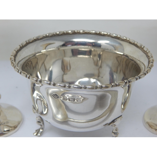 129 - A Quantity of Hallmarked Silver Including a Sugar Bowl, Bud Vases with weighted bases, Spoons & Tong... 