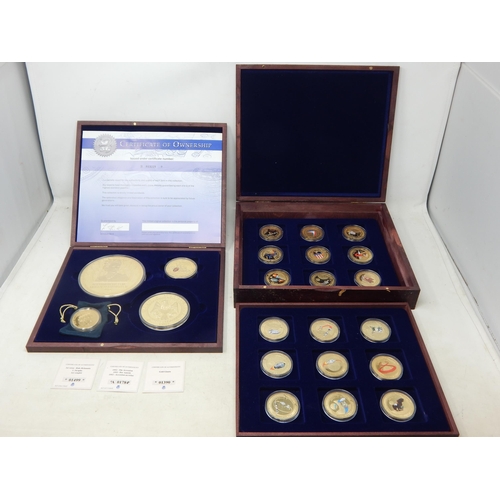 69 - Cased Set of 18 Commemorative Coins 