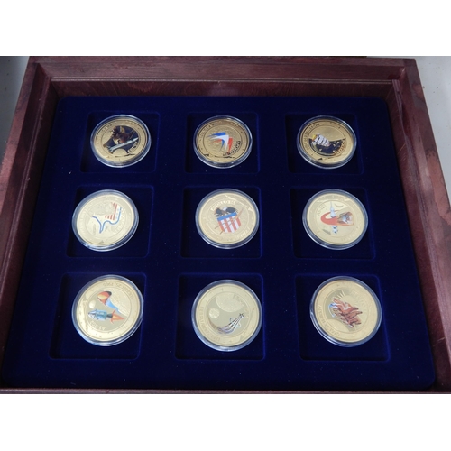 69 - Cased Set of 18 Commemorative Coins 