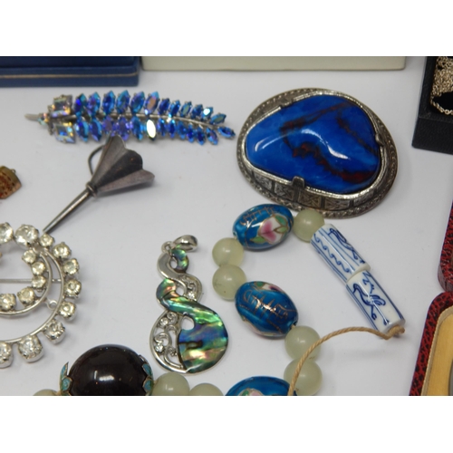 346 - A Quantity of Silver Jewellery together with a collection of costume Jewellery