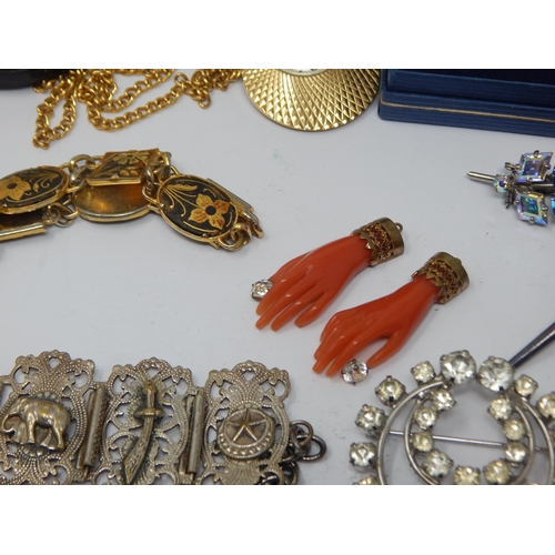 346 - A Quantity of Silver Jewellery together with a collection of costume Jewellery