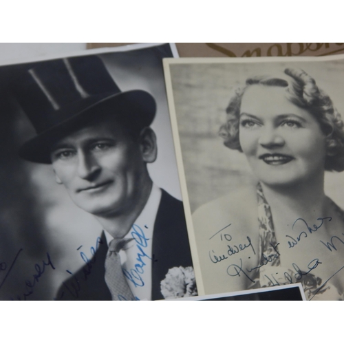 472 - A Quantity of Vintage Signed Film Star Photographs together with a scrap book