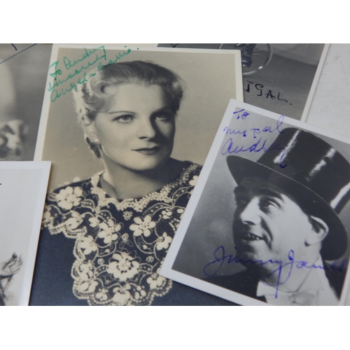 472 - A Quantity of Vintage Signed Film Star Photographs together with a scrap book