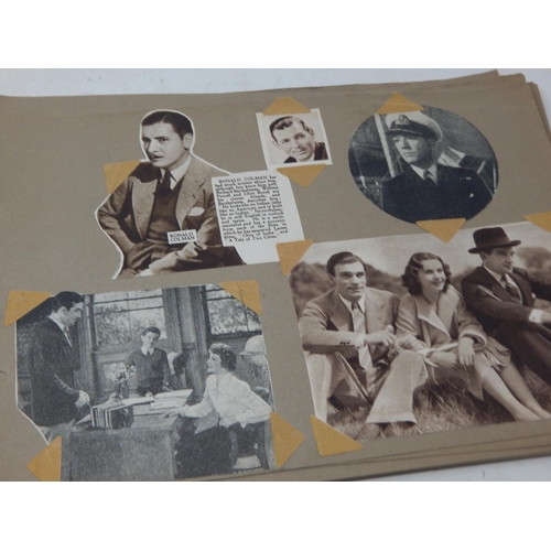 472 - A Quantity of Vintage Signed Film Star Photographs together with a scrap book