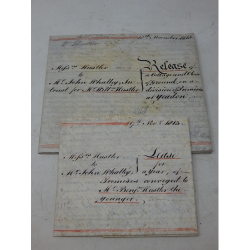 473 - George III Indentures on Parchment dated 1813 with attached red wax seals & signatures (2)