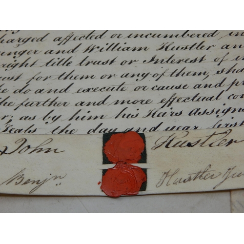 473 - George III Indentures on Parchment dated 1813 with attached red wax seals & signatures (2)