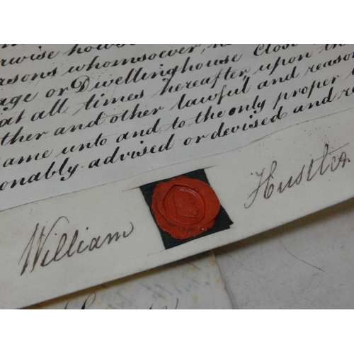 473 - George III Indentures on Parchment dated 1813 with attached red wax seals & signatures (2)