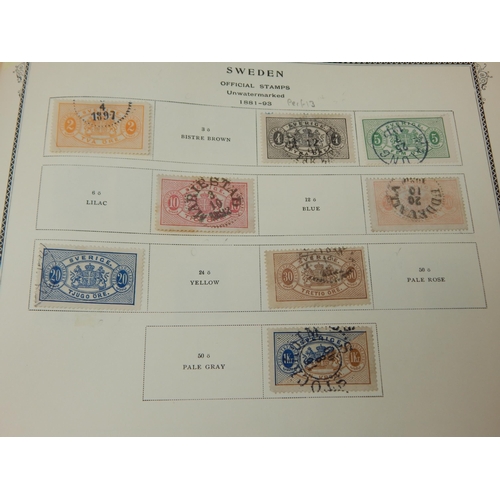 92 - A Pre-Printed Scott Stamp Album Containing a Collection of Swedish Stamps 1858-1989