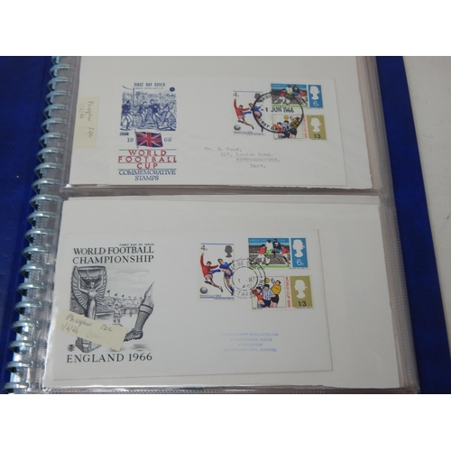 94 - An Album Containing a Collection of 1966 World Cup First Day Covers with Typed Addresses (19) togeth... 