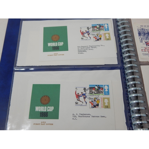 94 - An Album Containing a Collection of 1966 World Cup First Day Covers with Typed Addresses (19) togeth... 