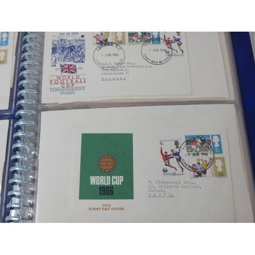 94 - An Album Containing a Collection of 1966 World Cup First Day Covers with Typed Addresses (19) togeth... 