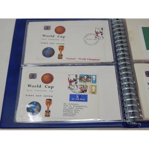 94 - An Album Containing a Collection of 1966 World Cup First Day Covers with Typed Addresses (19) togeth... 