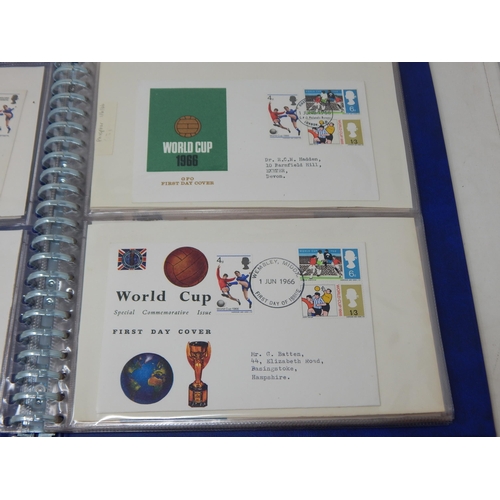 94 - An Album Containing a Collection of 1966 World Cup First Day Covers with Typed Addresses (19) togeth... 