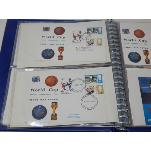 94 - An Album Containing a Collection of 1966 World Cup First Day Covers with Typed Addresses (19) togeth... 