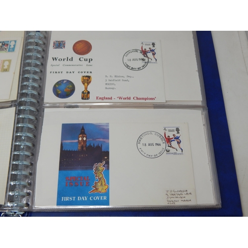 94 - An Album Containing a Collection of 1966 World Cup First Day Covers with Typed Addresses (19) togeth... 