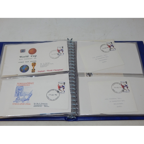 94 - An Album Containing a Collection of 1966 World Cup First Day Covers with Typed Addresses (19) togeth... 