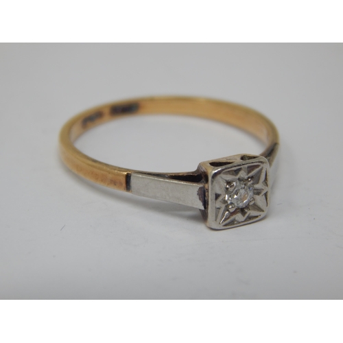 237 - Art Deco 18ct Gold Ring: Size N: Gross weight 2.28g