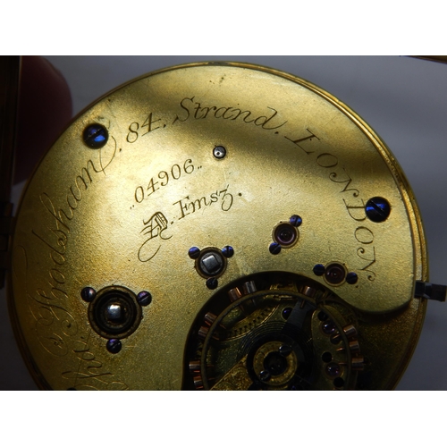 239 - Victorian 18ct gold consular cased pocket watch by Charles Frodsham, 84 Strand, London, No. 04906, H... 