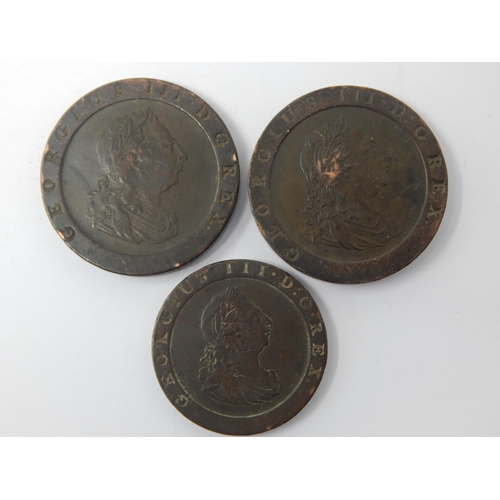 72 - George III 1797 Cartwheel Pennies & Tuppence (3)