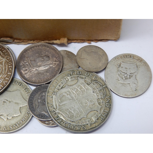 75 - A Quantity of Silver Coinage together with two boxes of coins & banknotes