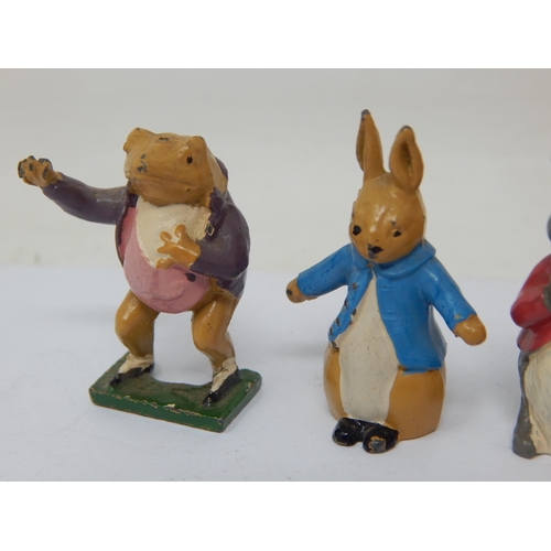 365 - Beatrix Potter Timpo Lead Models of Peter Rabbit & Friends c.1954