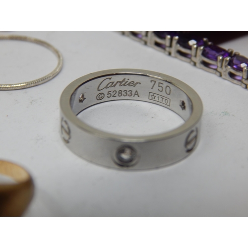 343 - 9ct Gold Scrap Ring (2g) together with a small quantity of 925 Sterling Silver Jewellery & a Replica... 