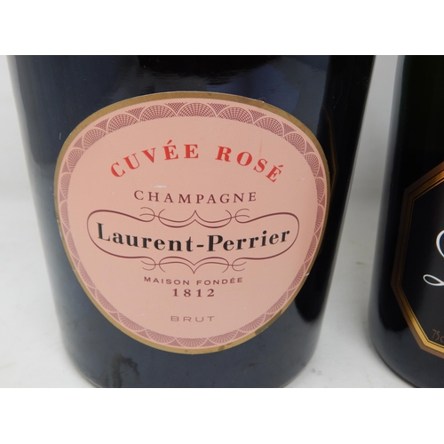 398 - A Magnum Bottle of Laurent Perrier Rose Champagne together with a Bottle of Lanson Champagne