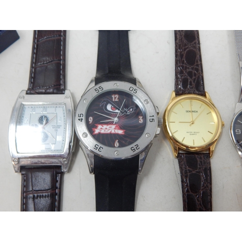 344 - A Quantity of Gentleman's & Ladies Wristwatches together with some Costume Jewellery