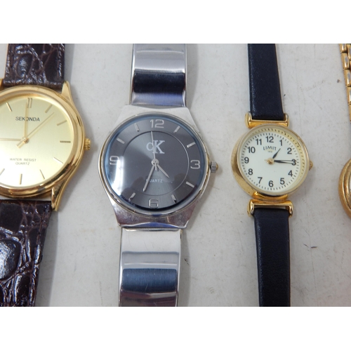 344 - A Quantity of Gentleman's & Ladies Wristwatches together with some Costume Jewellery