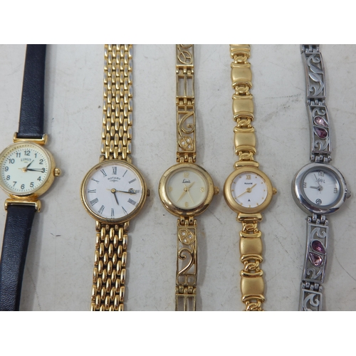 344 - A Quantity of Gentleman's & Ladies Wristwatches together with some Costume Jewellery