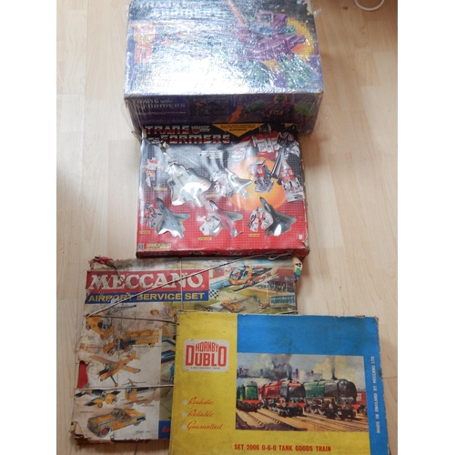 Transformers Sets together with Meccano Airport Services Set & a Hornby Dublo Train Set