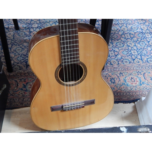 396 - Acoustic Guitar in Case together with a Trumpet in Fitted Case