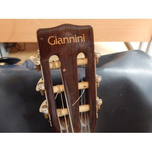 396 - Acoustic Guitar in Case together with a Trumpet in Fitted Case