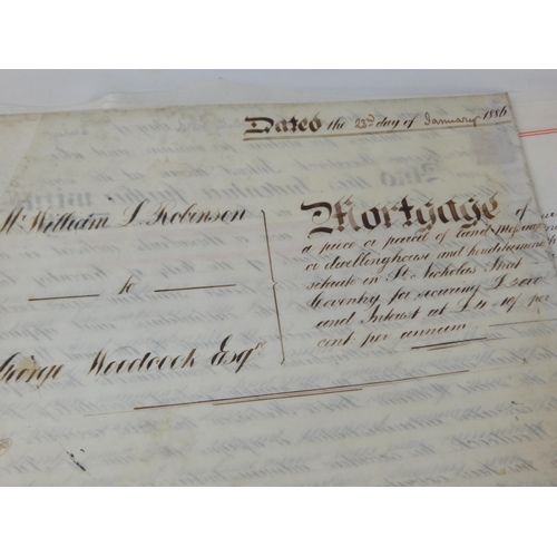 479 - 3 x 19th Century Indentures with Red Wax Seals