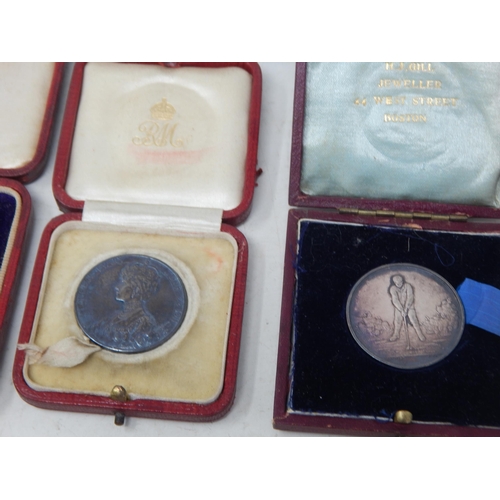 76 - A Quantity of Mainly cased Medals/Medallions Including some Silver