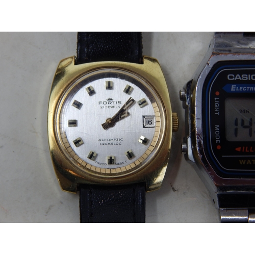 339 - A Collection of Gentleman's Wristwatches Including Fortis, Timex, Orion, Casio, Services Winchester,... 