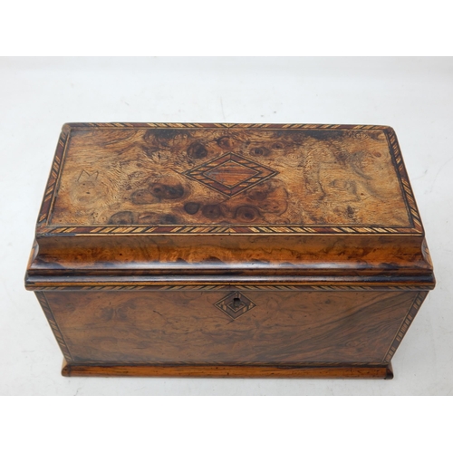 391 - 19th Century Twin Division Wooden Tea Caddy