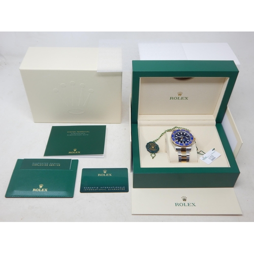 300 - Rolex, A Brand New 2024 Oyster Perpetual Submariner, M126613LB-0002, Oyster Steel & Gold, 41mm diame... 