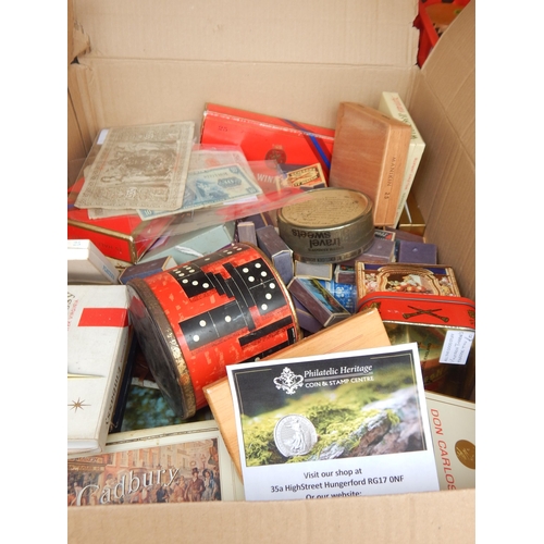 493 - Large Collection of Cigarette/Cigar packets/Tins together with a large quantity of matchboxes