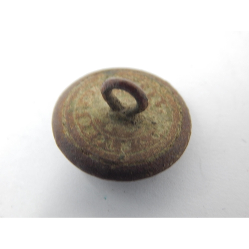 359 - Victorian Convict Prison Headdress Rosette Button 1850-68, interesting small brass Victorian crowned... 