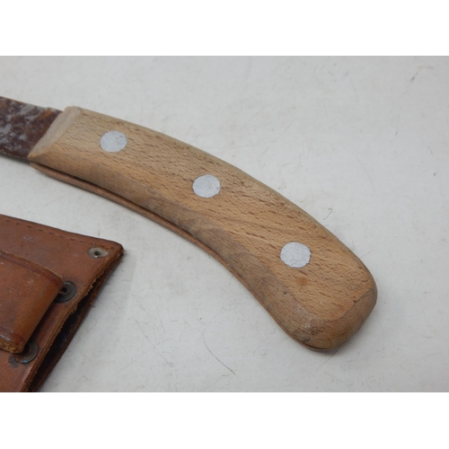 360 - RAF Dingy Knife in Leather Scabbard: Measuring 32.5cm overall