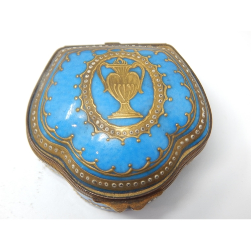 369 - A Group of 19th Century Boxes including two hand painted porcelain boxes, a domed wooden and tortois... 