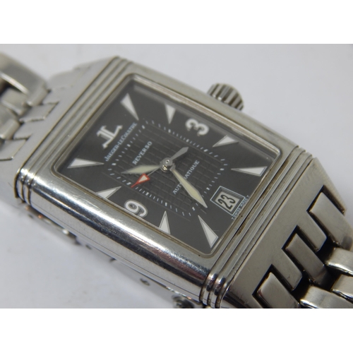 301 - JAEGER-LECOULTRE Reverso Gran Sport Gentleman's wristwatch, ref. 290.8.60. Ca. 2000s. Stainless stee... 