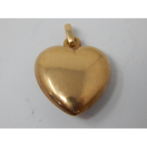 258 - Antique Gold Heart Shaped Diamond Set Pendant (one stone vacant) Weight 3.89g