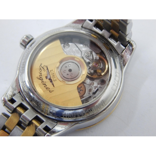 297 - Longines Flagship Diamond Set Two Tone Automatic Ladies Wristwatch L4.274.3, Serial No. 41980078. Th... 