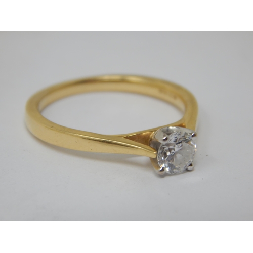 273 - 18ct Gold Diamond Solitaire Ring Set with a Round Brilliant Cut Diamond, 0.50ct with GGI Certificate... 