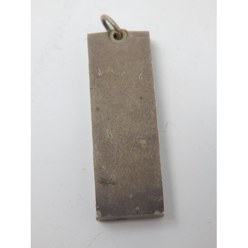 276 - 1oz Silver Ingot Pendant: Hallmarked London 1977